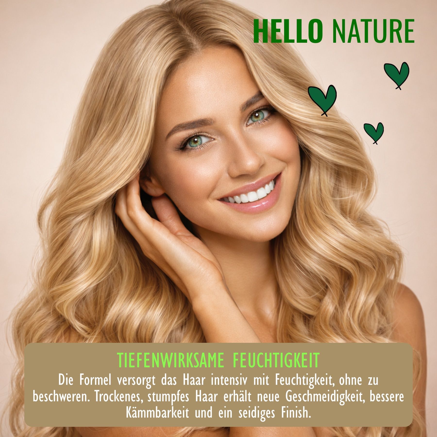 Hello Nature Haarspülung mit Black Caviar für intensive Haarpflege