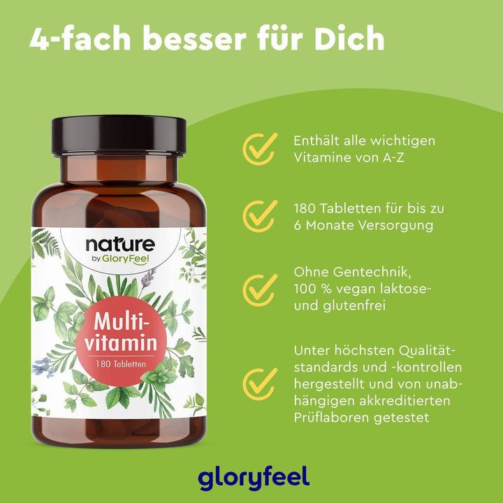 Gloryfeel® Multivitamin Nature - Alle Wertvollen Vitamine Und ...