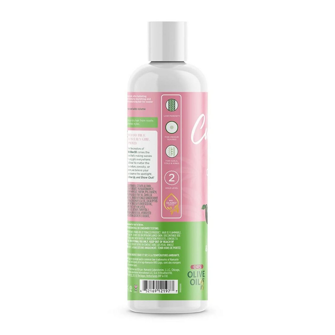 Rückseite der Flasche. Rosa und grüne Etiketten mit Text und Illustrationen. Enthält Olivenöl. Mit Zertifizierungen.