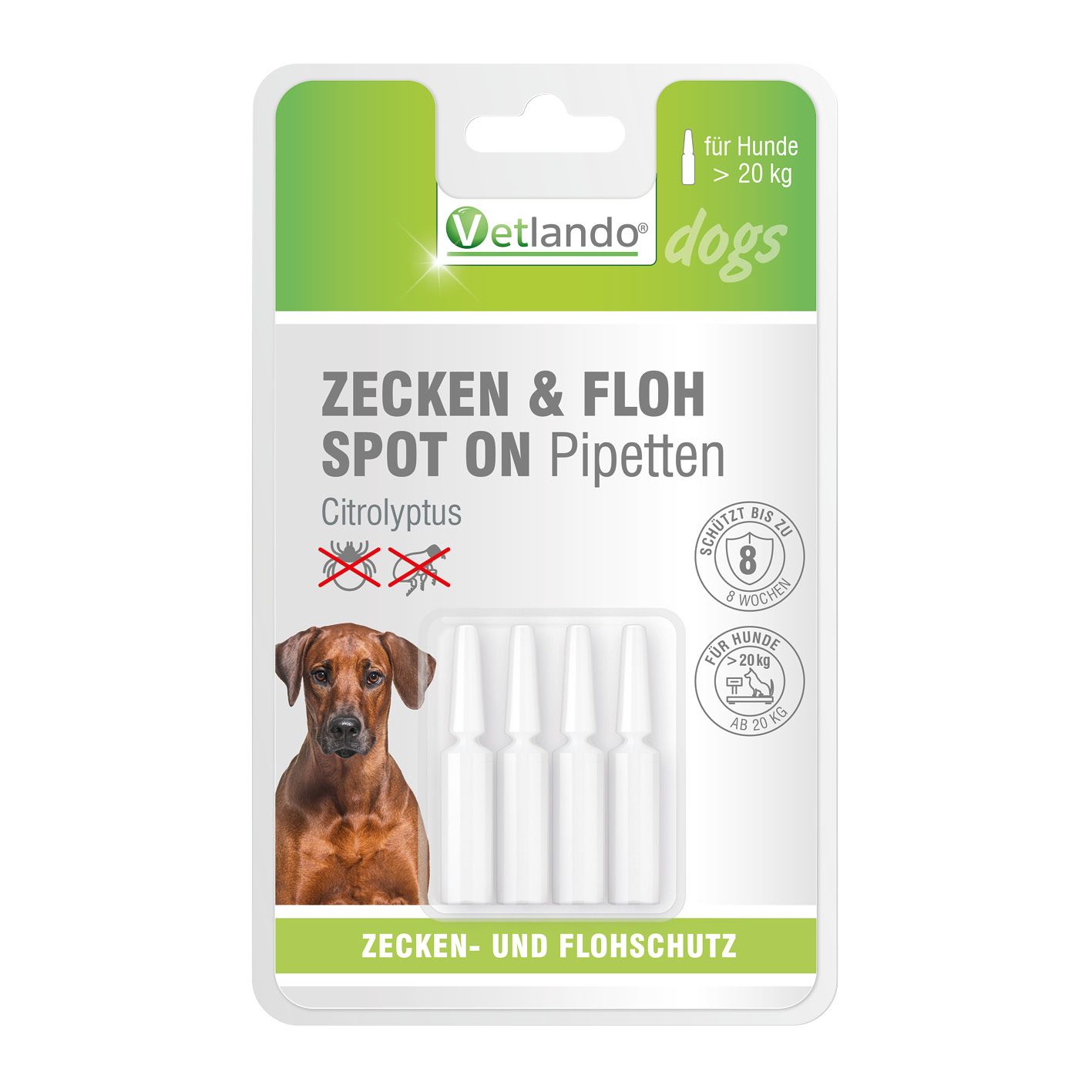 Vetlando Citrolyptus Zecken- und Floh Spot On Pipetten für Hunde 1 St Einzeldosispipetten