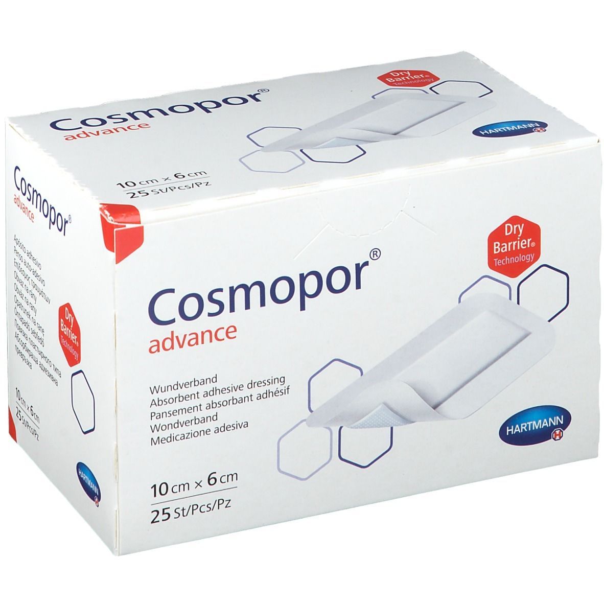 Cosmopor Advance Wundverband 6x10 cm 25 St Pflaster