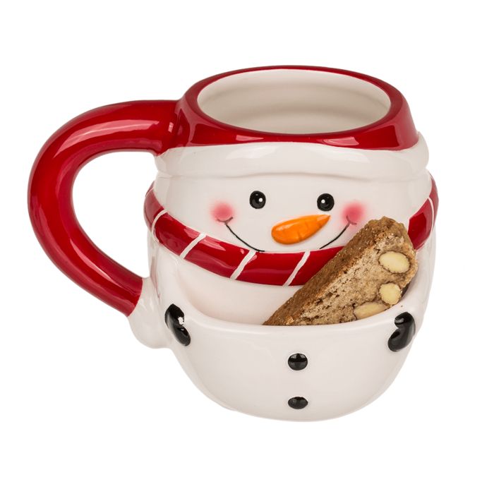 Out of the Blue Keramik-Becher mit Keksfach, Weihnachten