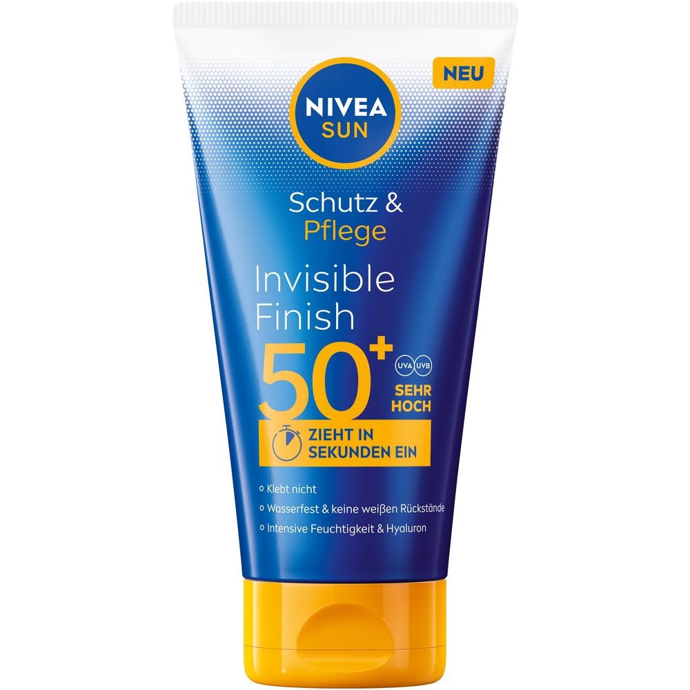 Nivea SUN Schutz & Pflege Invisible Finish LSF 50+ 150 ml Lotion