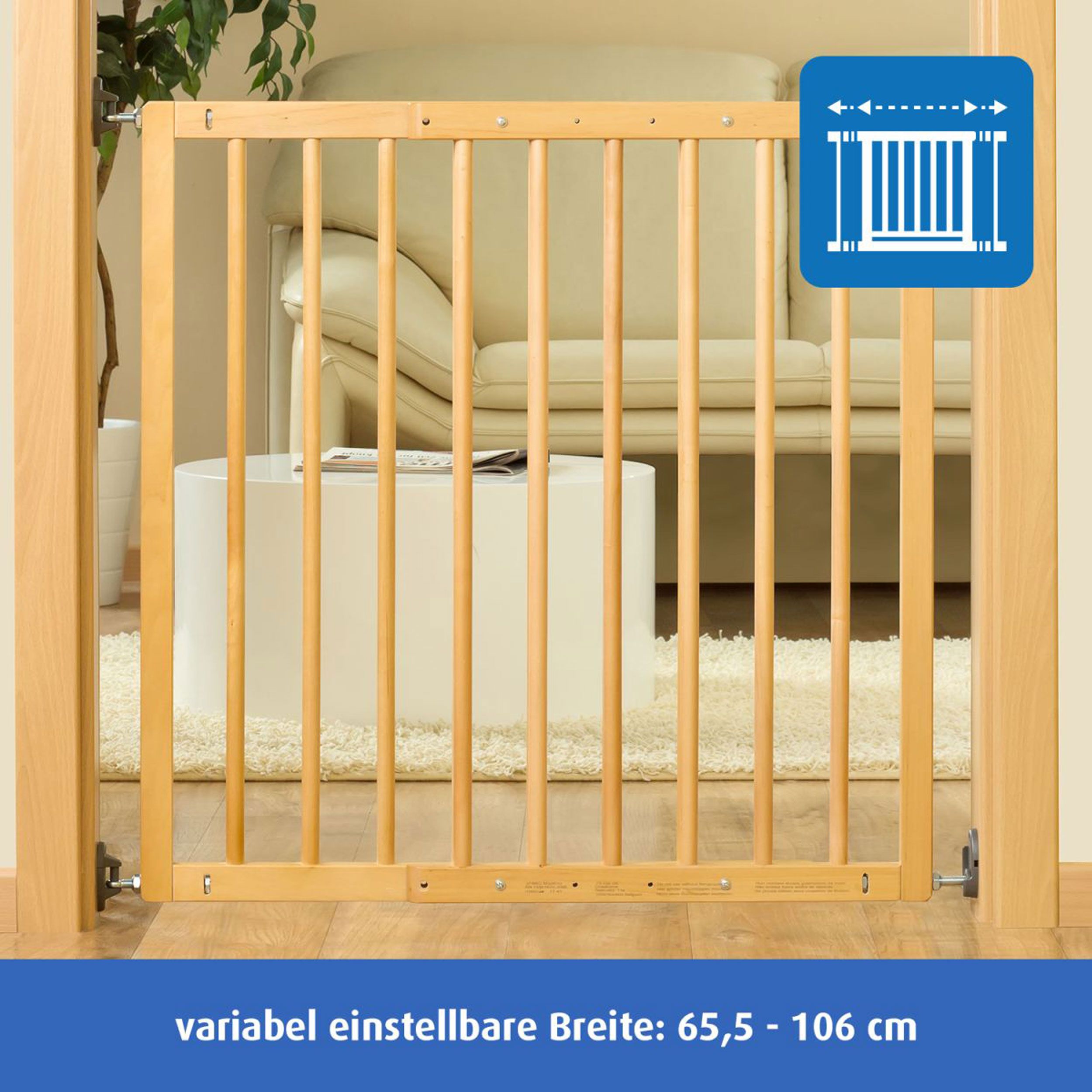 reer Basic Schraubgitter, Holz, 65.5 - 106 cm