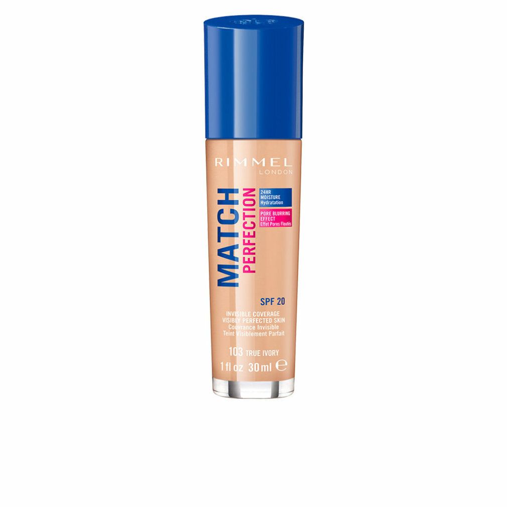 Rimmel London Match Perfection Foundation Spf20 103 True Ivory 0,03 l