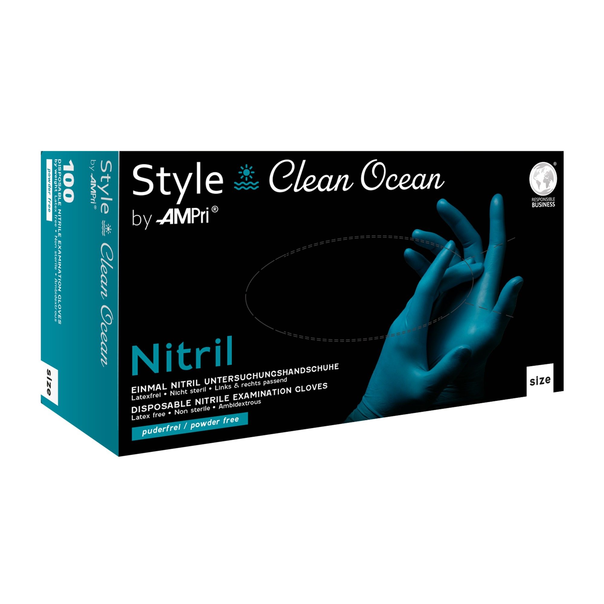 Style Ocean - Nitril-Untersuchungshandschuh - XL - 100 Stk.
