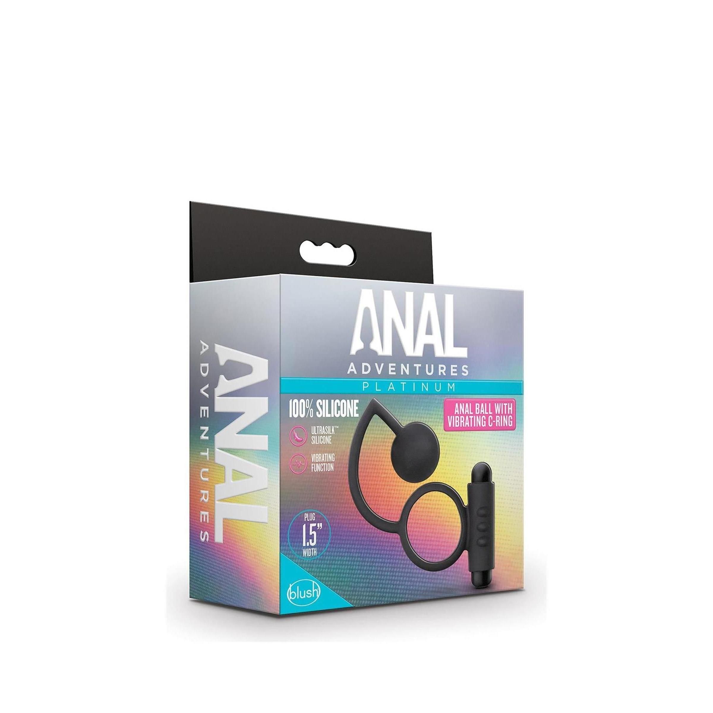 Blush - ANAL ADVENTURES PLATINUM ANAL BALL WITH C-RING