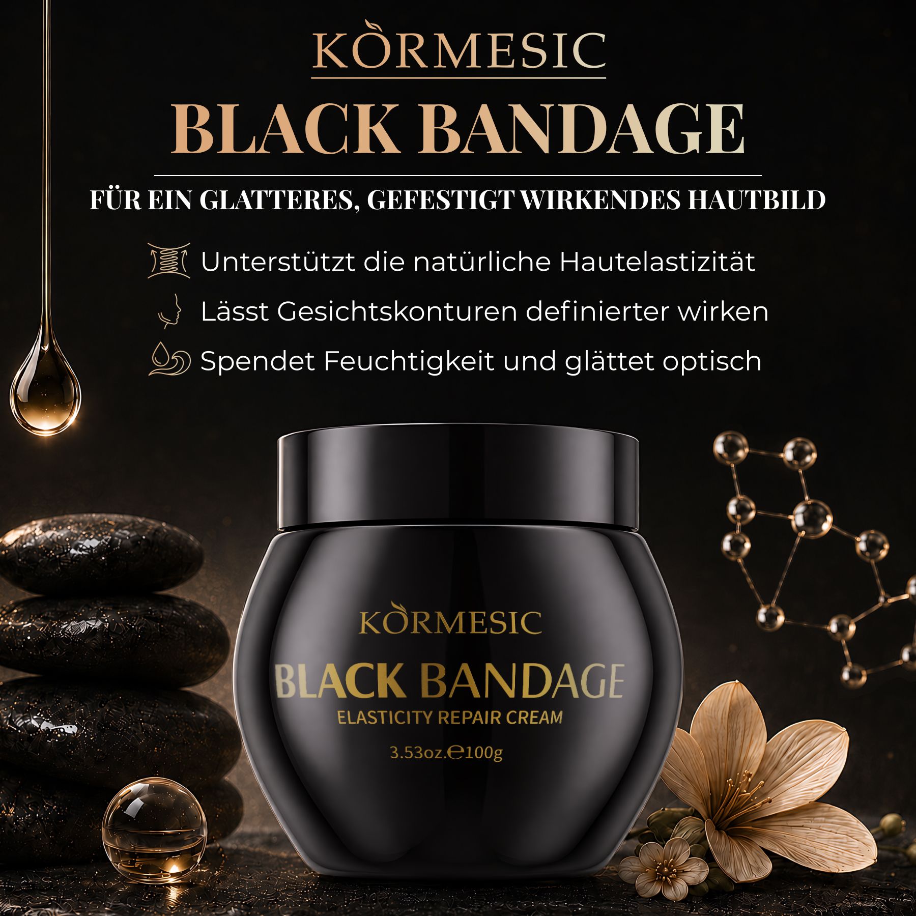 KORMESIC Gesichtscreme für Hautstraffung Feuchtigkeit Peptidkomplex