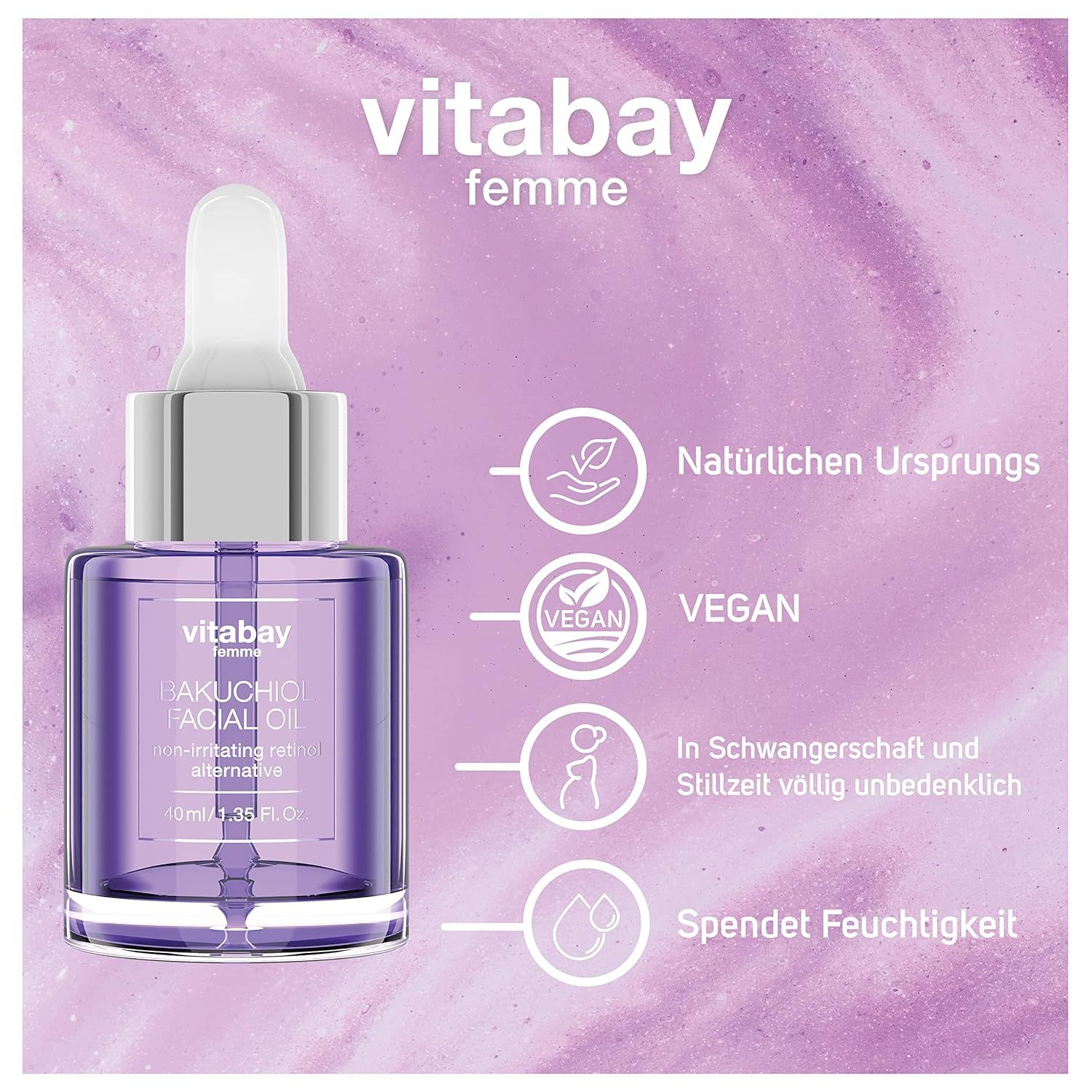 Vitabay Bakuchiol Facial Oil 40 ml Öl