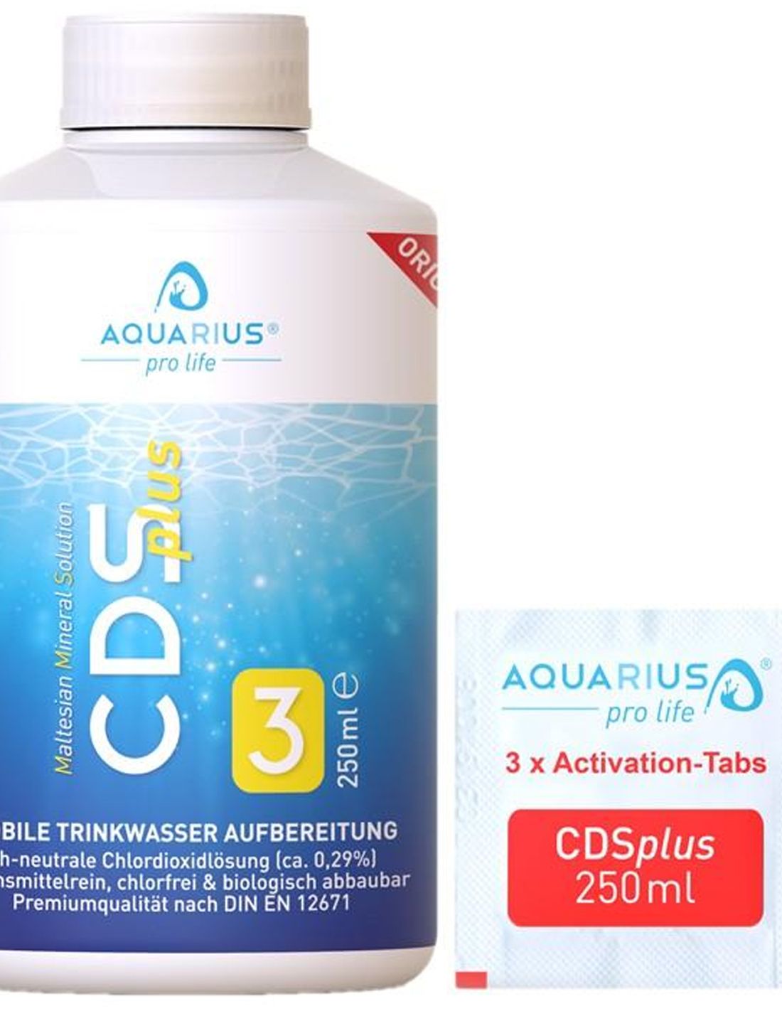 AQUARIUS pro life - CDSplus | CDS/CDL Chlordioxid-Lösung