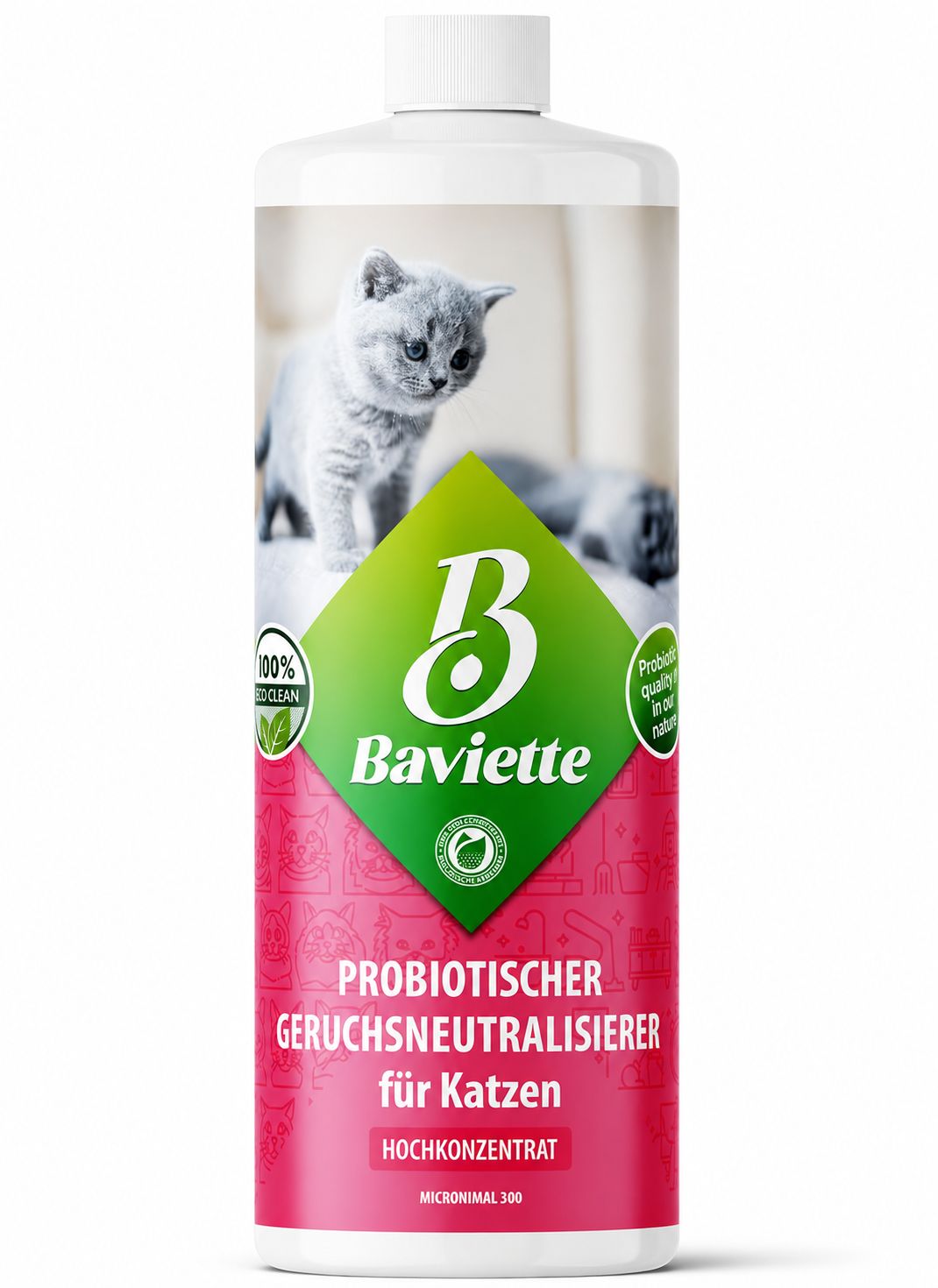 Baviette Probiotischer Geruchsneutralieser für Katzen Konzentrat