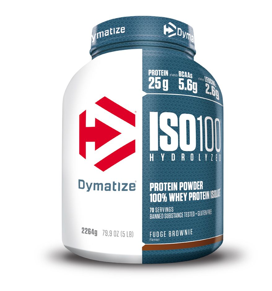 DYMATIZE Whey Protein Pulver Shake Hydrolysat Eiweiß ISO 100 Fudge Brownie