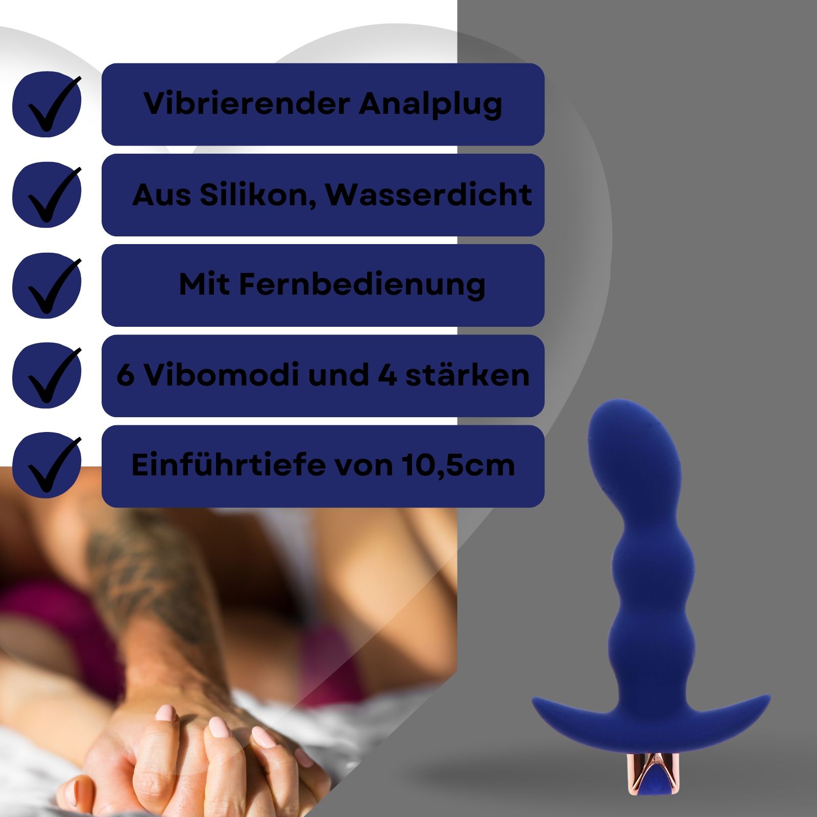 Lovelyness - Vibrierender Analplug mit Fernbedienung 1 St