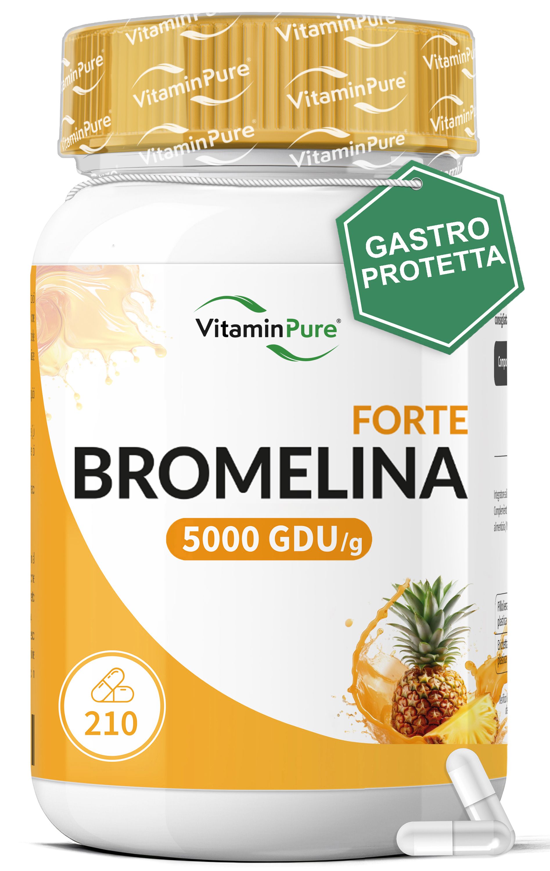 Bromelina Forte Drenante 5000 GDU/g Estratto Naturale, VitaminPure®