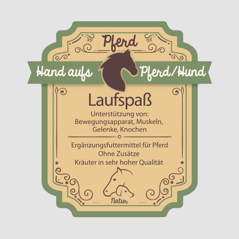 Hand aufs Pferd/Hund Arthrose Kräuter Laufspaß