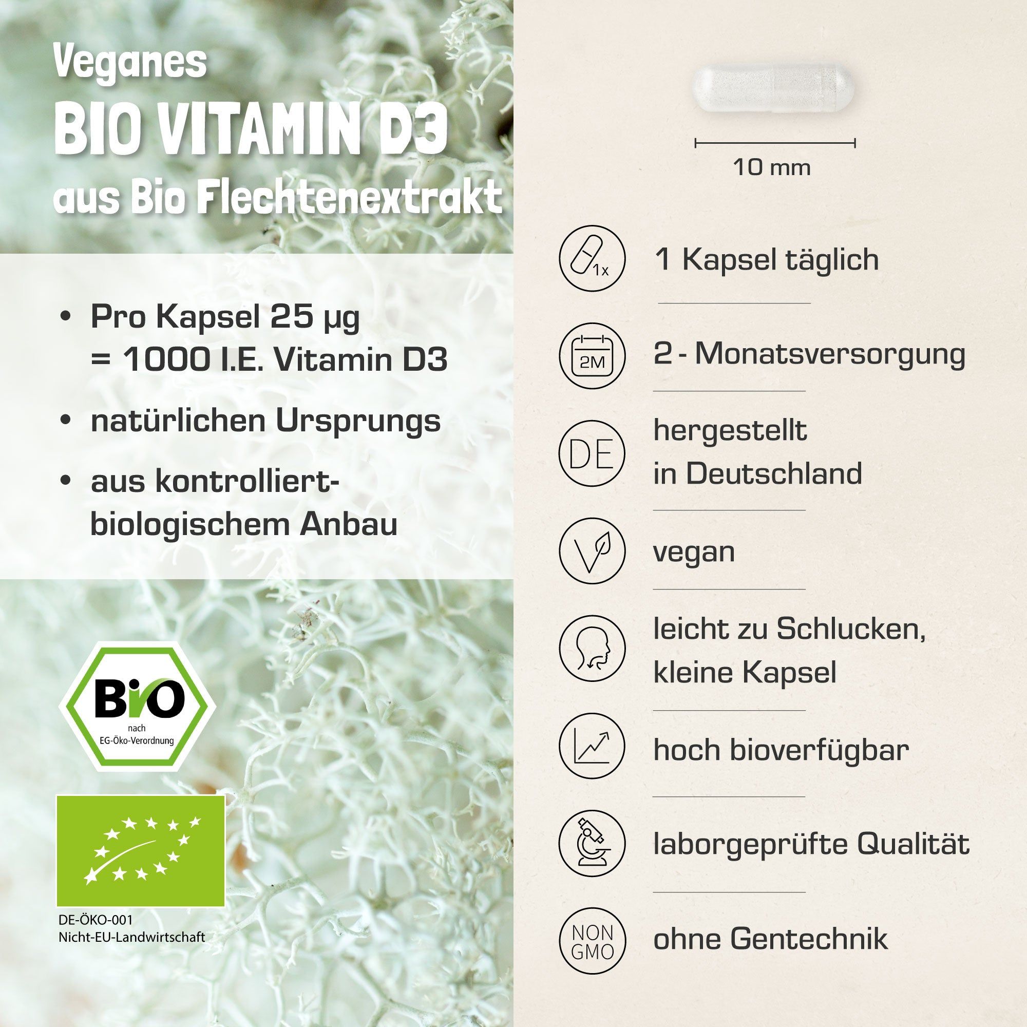 Purabyo Bio Vitamin D3 Kapseln 60 St