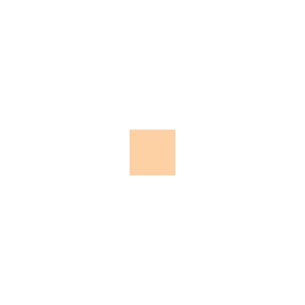 Quadratische, beige Farbprobe auf weißem Hintergrund.