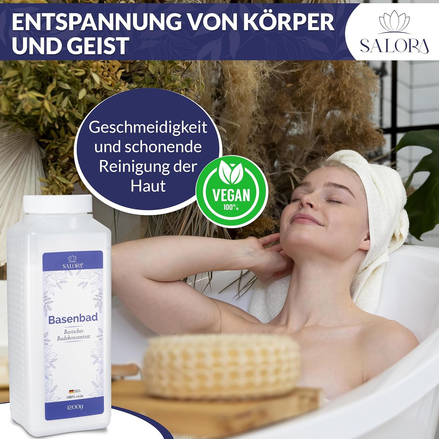 Salora® Basenbad Badesalz für empfindliche Haut