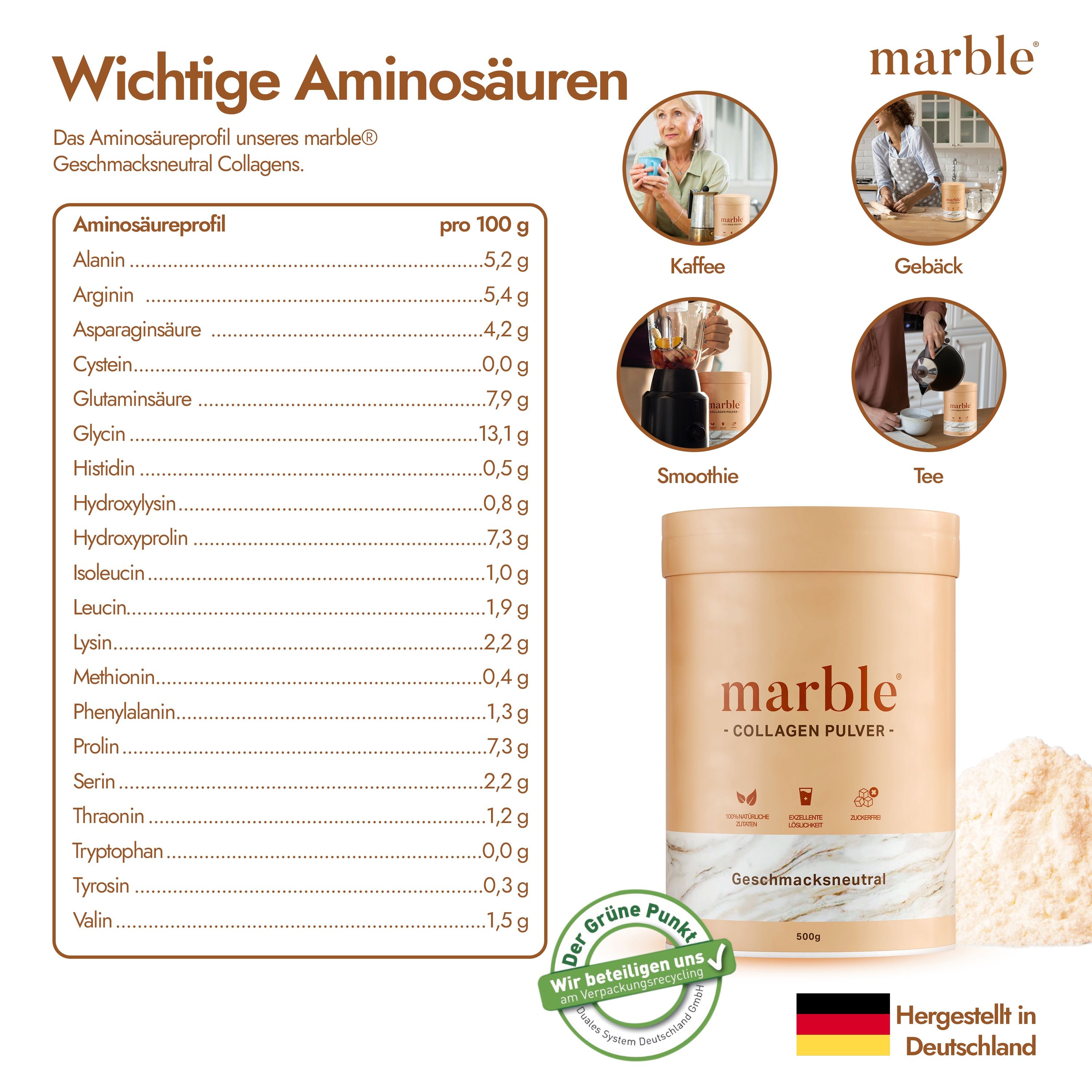 marble® Collagen Pulver geschmacksneutral