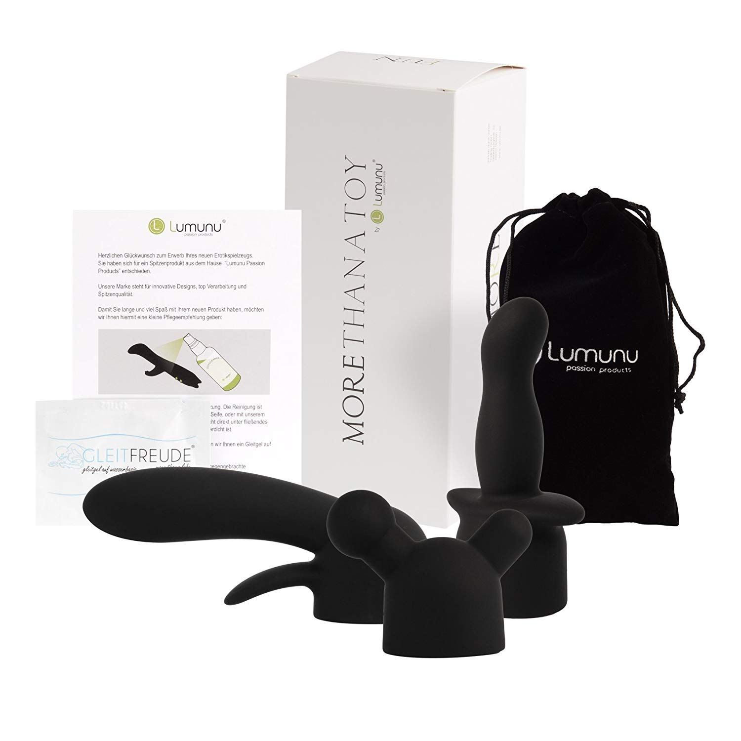 Lumunu Massager Aufsatz Set (schwarz)