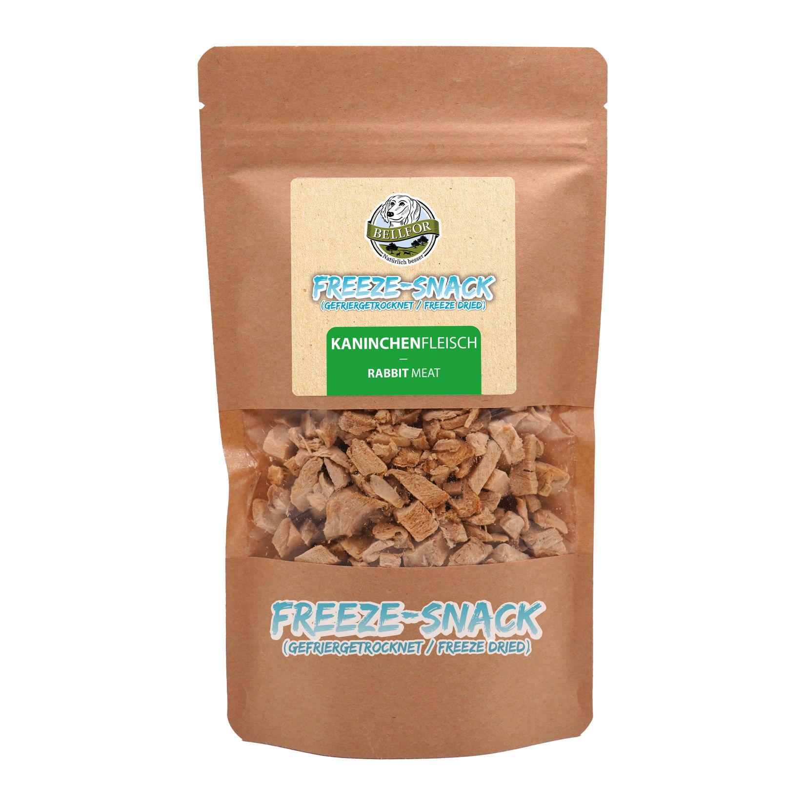 Bellfor Gesunder Freeze-Snack für Hunde - Kaninchenfleisch (gefriergetrocknet) 50 g Kekse