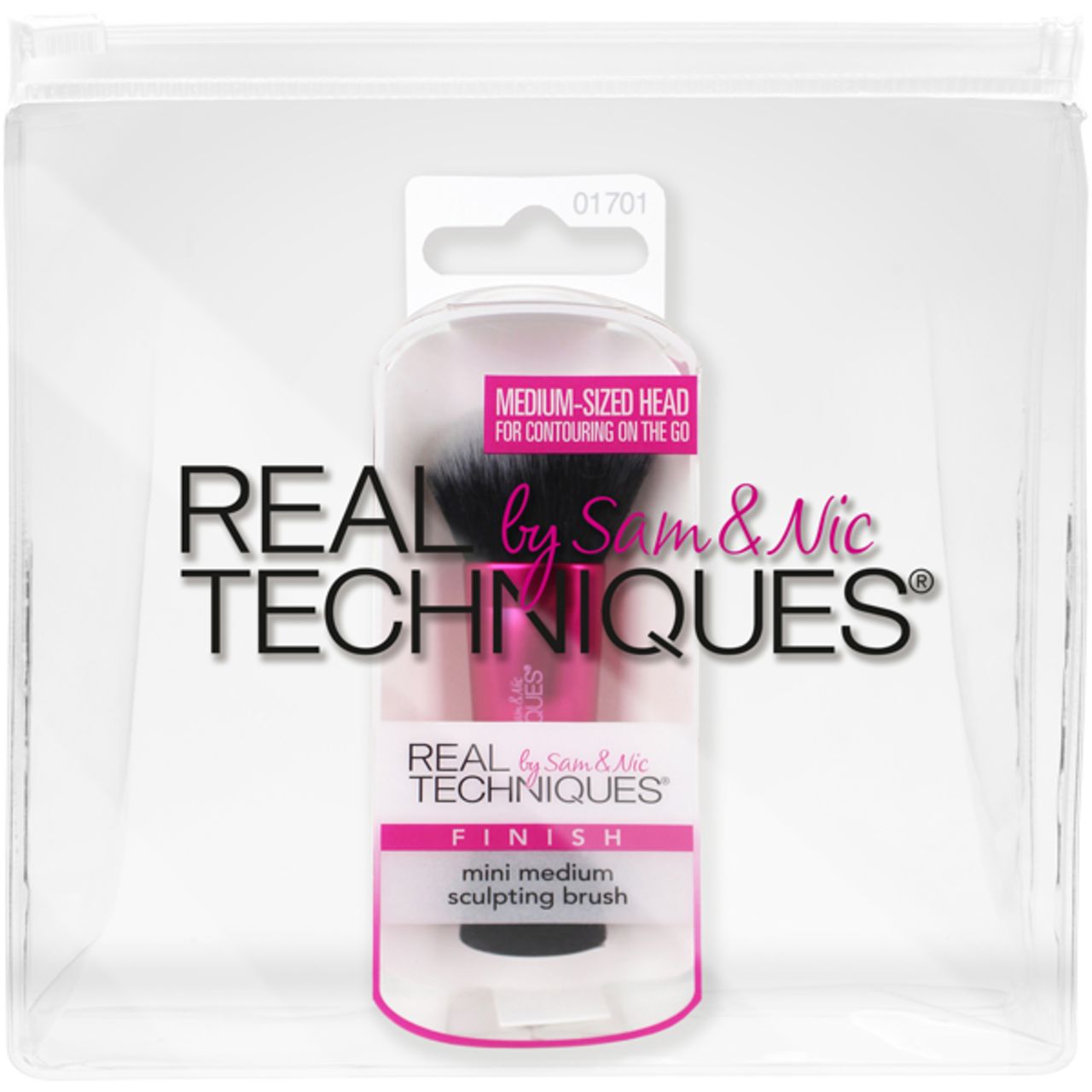 Real Techniques, Finish Mini Medium Sculpting Brush + Bag