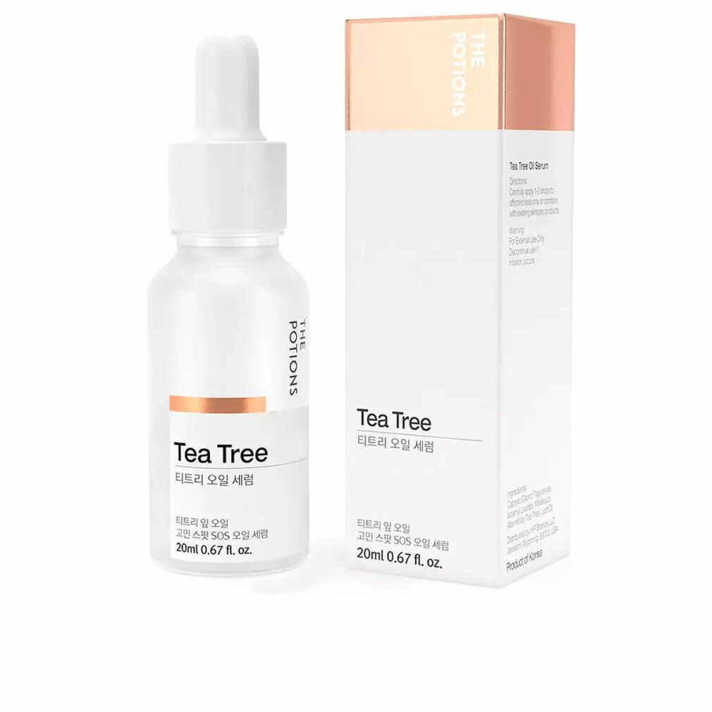 Produktflasche und Verpackung. Flasche mit Tropfer, Etikett mit Produktnamen und koreanischem Text. Verpackung mit Produktnamen.
