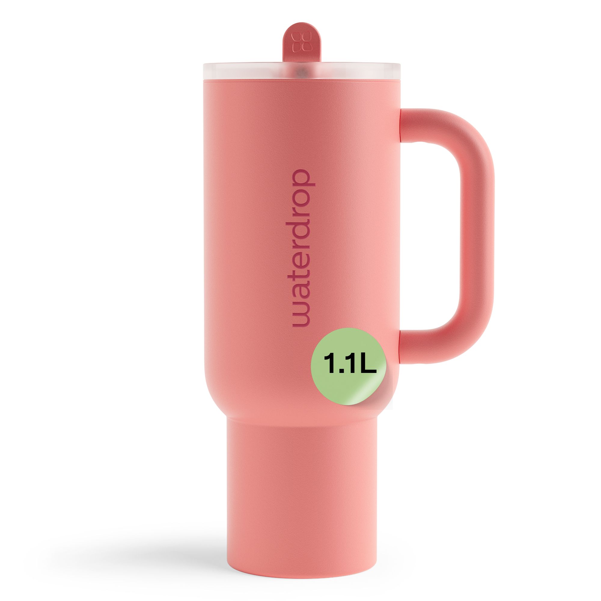 waterdrop® Explorer Thermobecher – 1,1 L Edelstahl – mit Trinkhalm, auslaufsicher & 12 h kühl