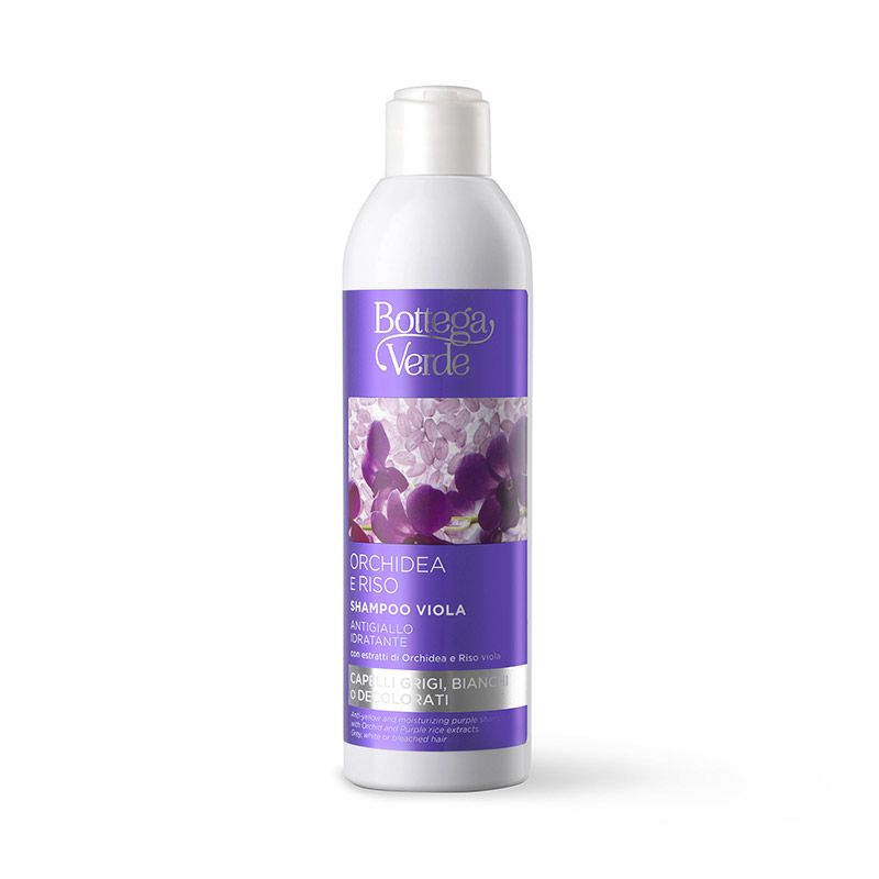 Bottega Verde Orchidea e Riso viola - Shampoo viola - antigiallo idratante