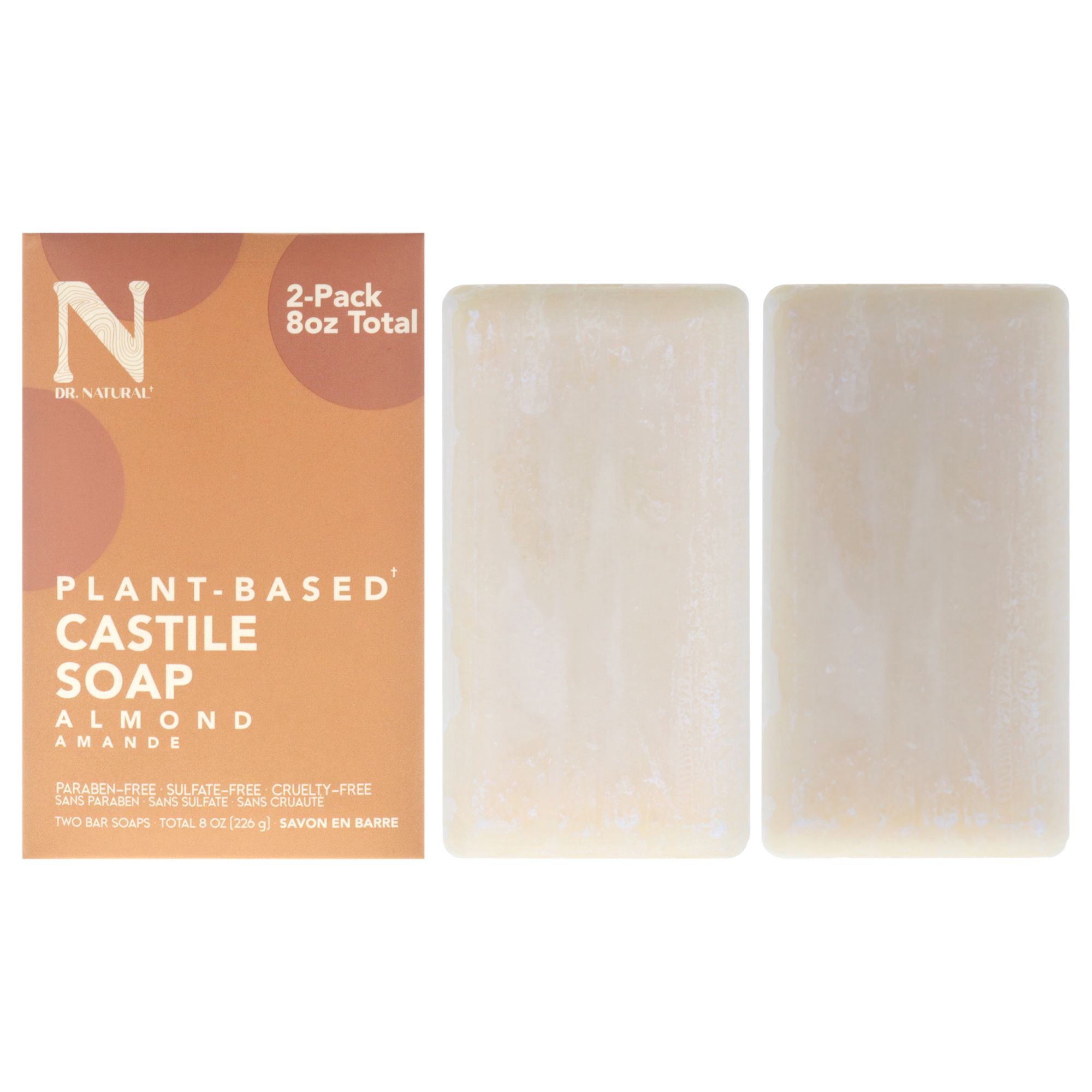 Castile Bar Soap - Almond by Dr. Natural for Unisex 236,59 ml