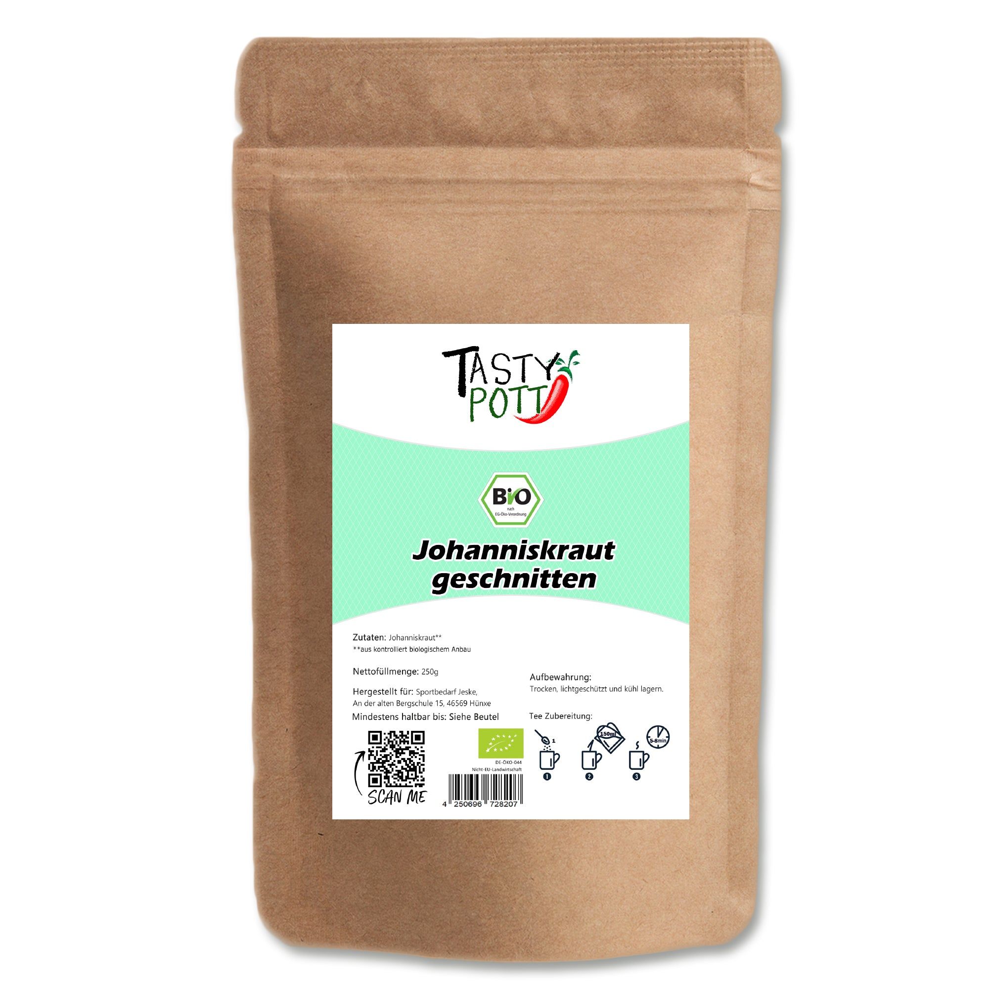 Tasty-Pott Tasty Pott Bio Johanniskraut getrocknet & geschnitten 100 g