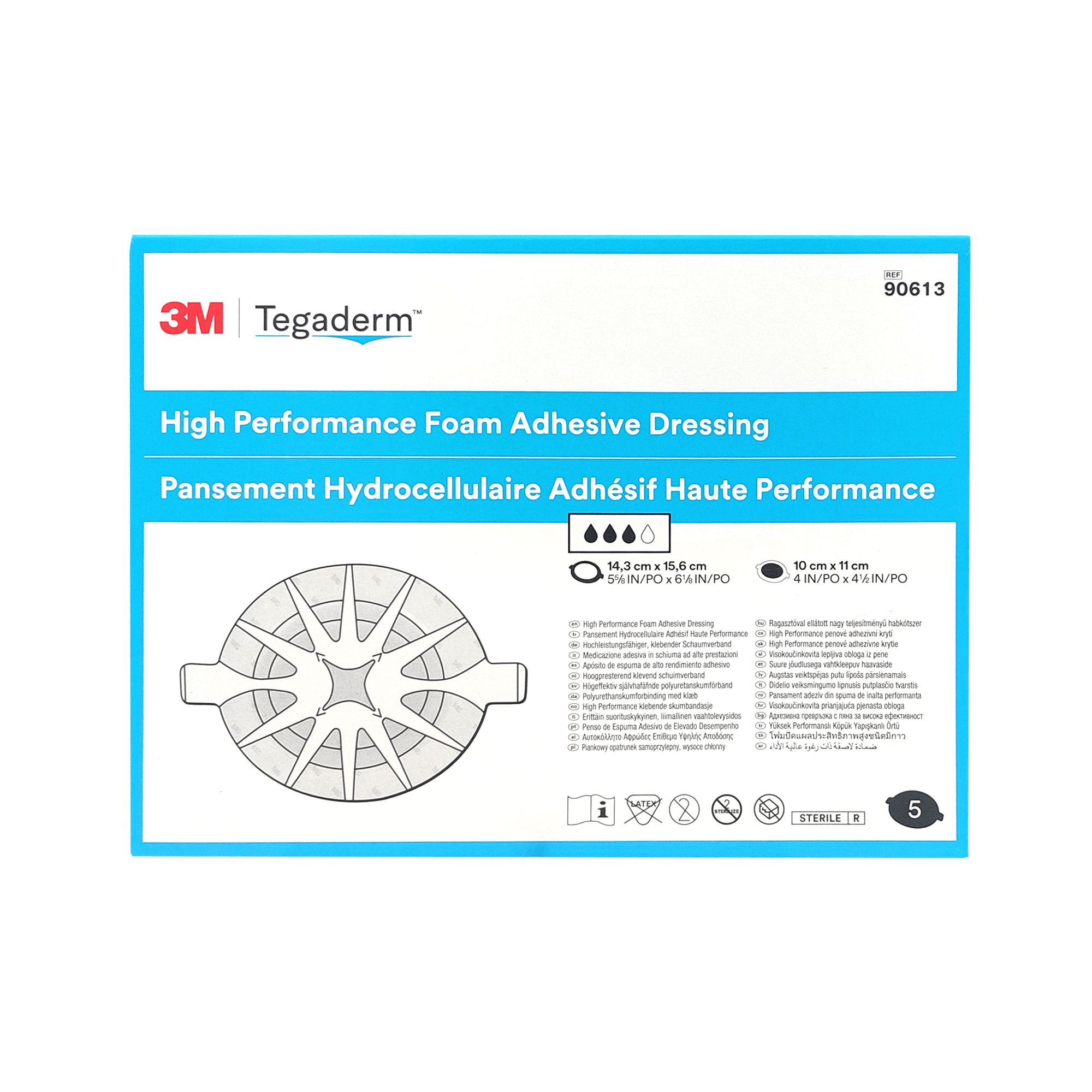 3M Tegaderm Foam Adhesive 14,3 x 15,6 cm oval (5 Stk.) 5 St