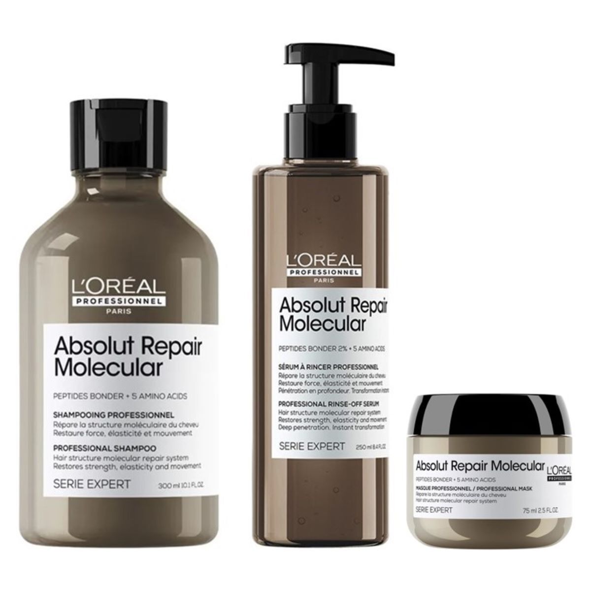 L'Oreal Professionnel Absolut Repair Molecular Bundle Rinse-Off + Reisegröße Maske gratis 550 ml
