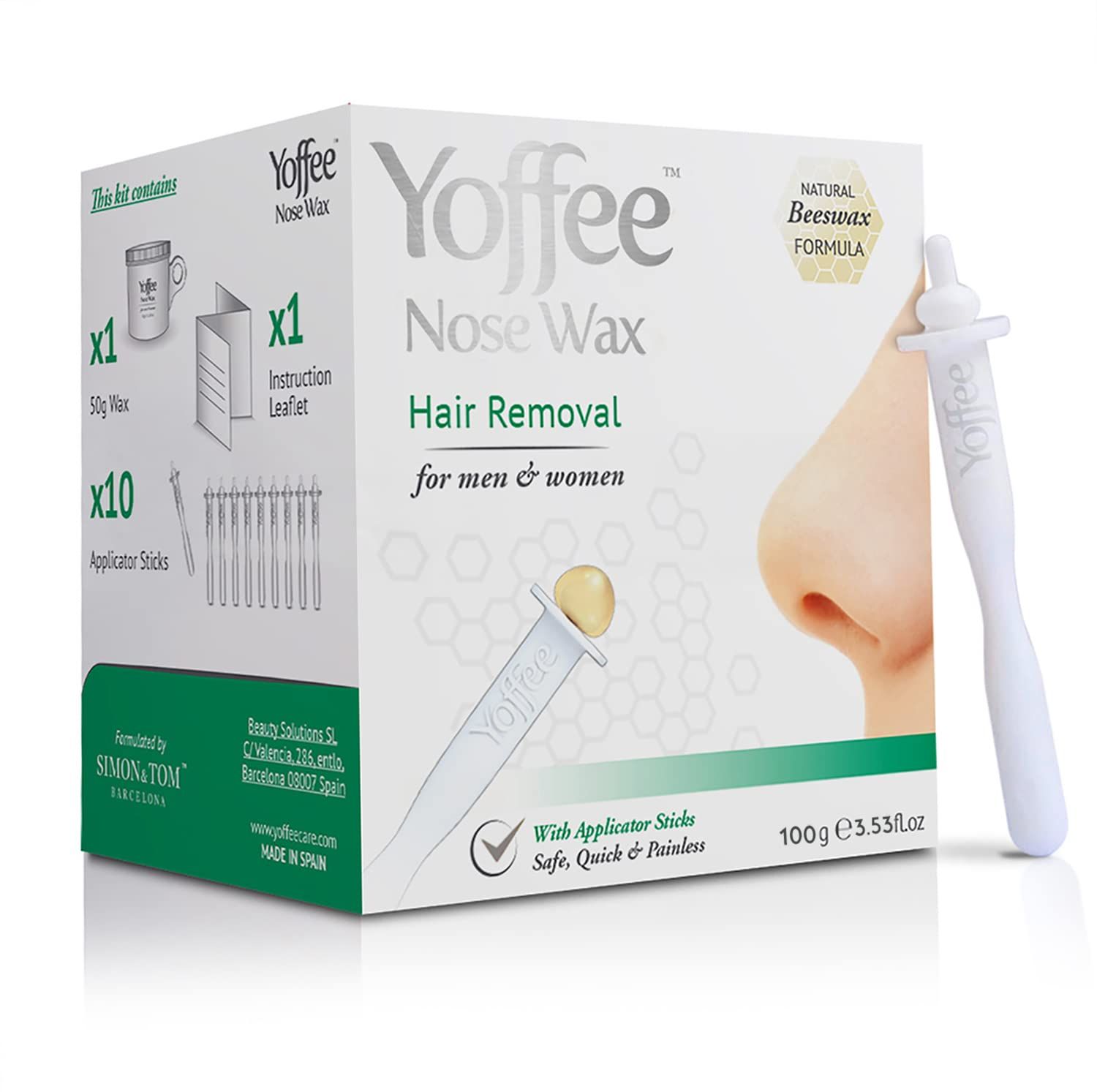 Yoffee Nose Wax Kit - Nose Hair Removal Set - Männer und Frauen - Nasenhaarentferner - Bio