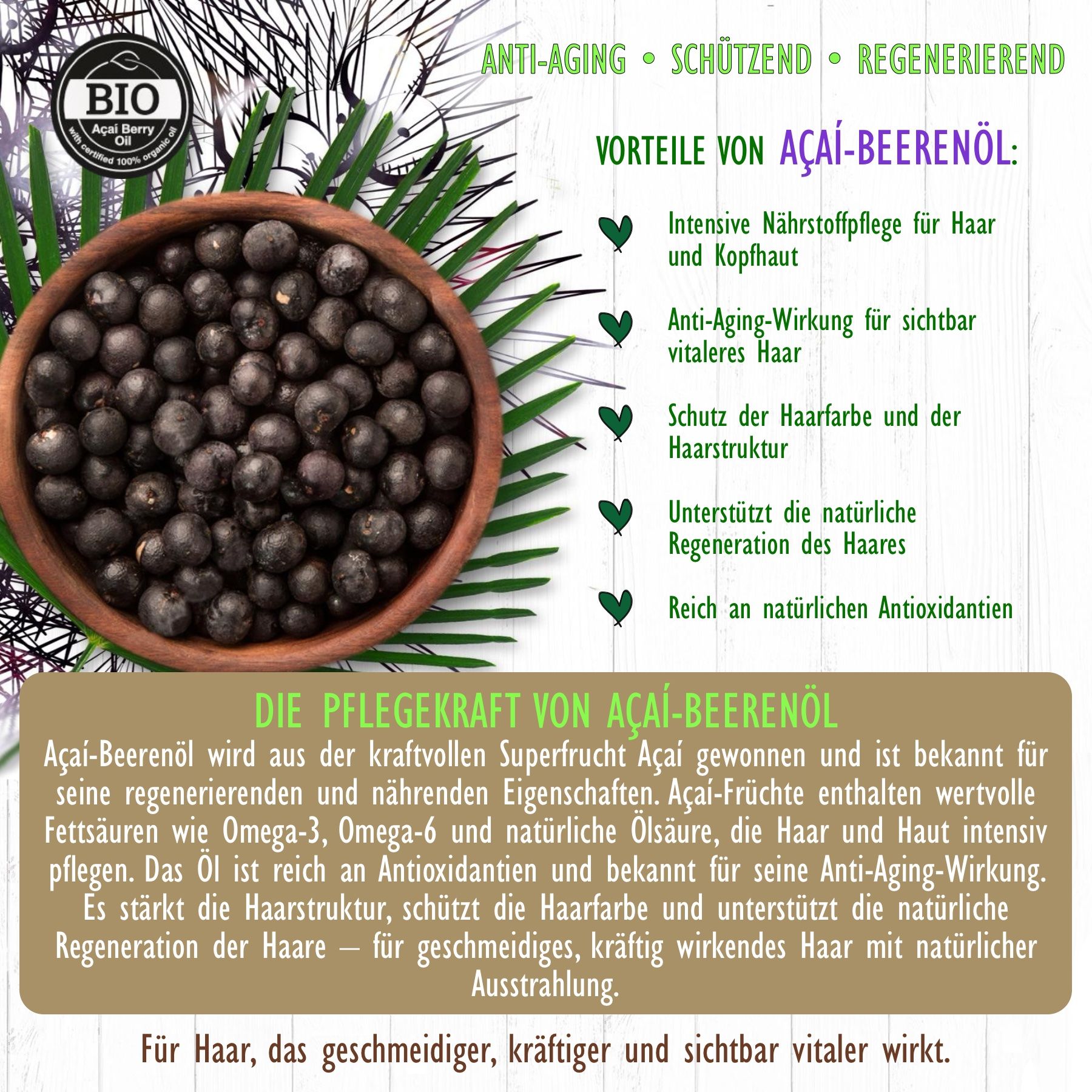 Hello Nature Haarshampoo mit Acai Beere für die Haarpflege