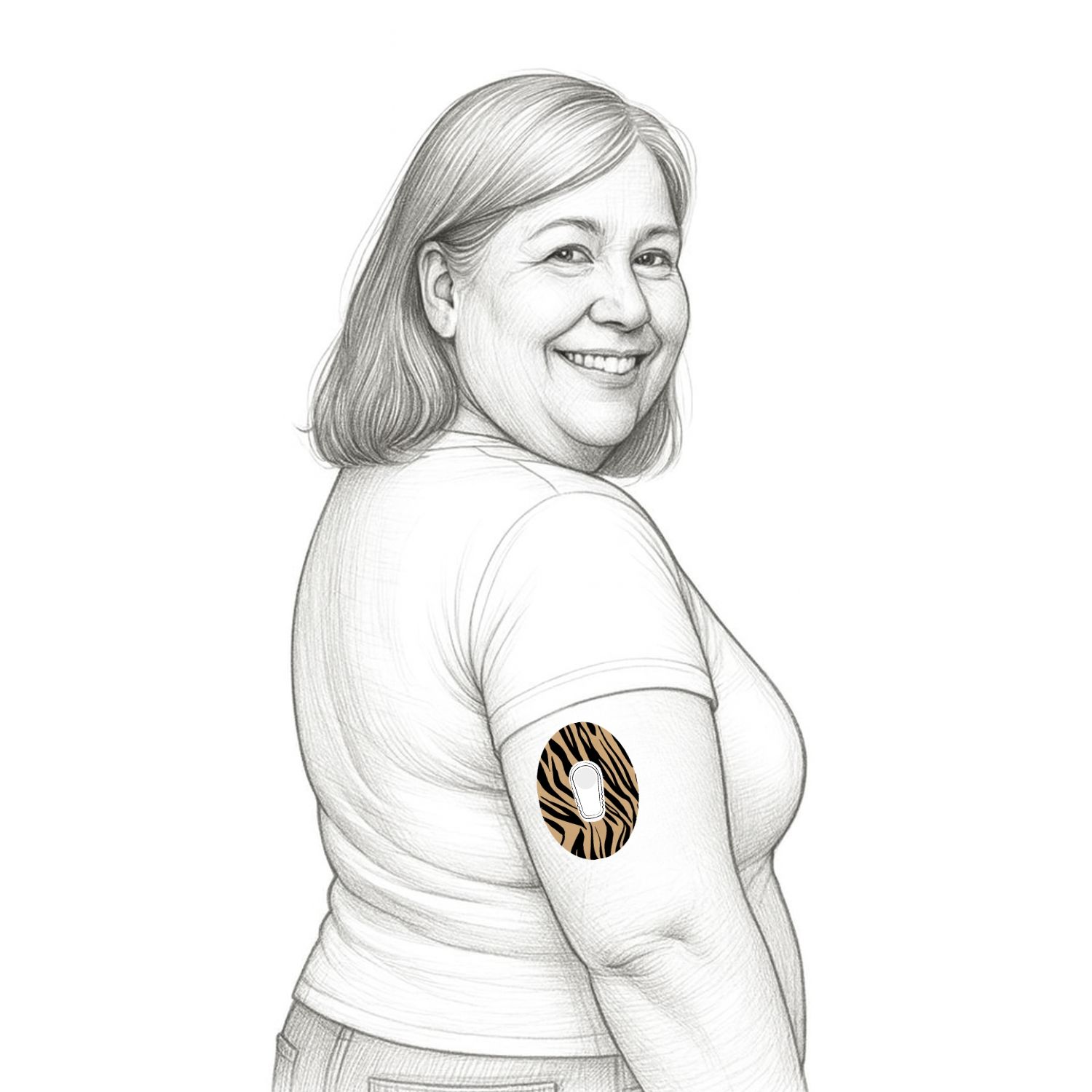 Diasticker® Dexcom G6 Fixiertapes "Tiger Mood"