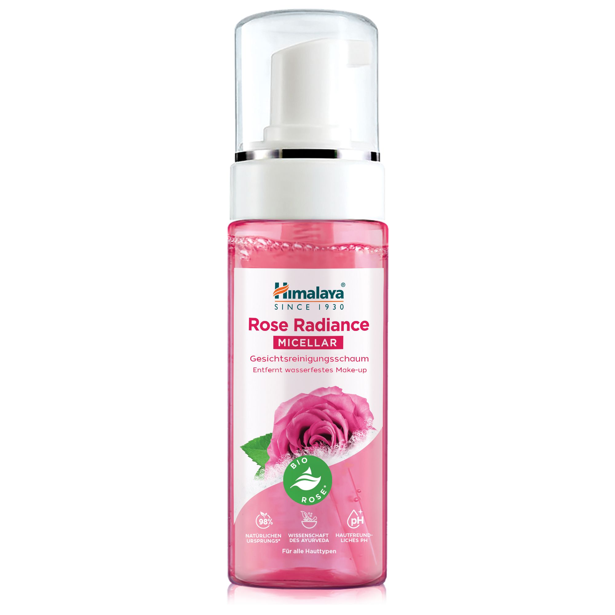 HIMALAYA MOUSSE DETERGENTE VISO MICELLARE ILLUMINANTE ALLA ROSA 150ML