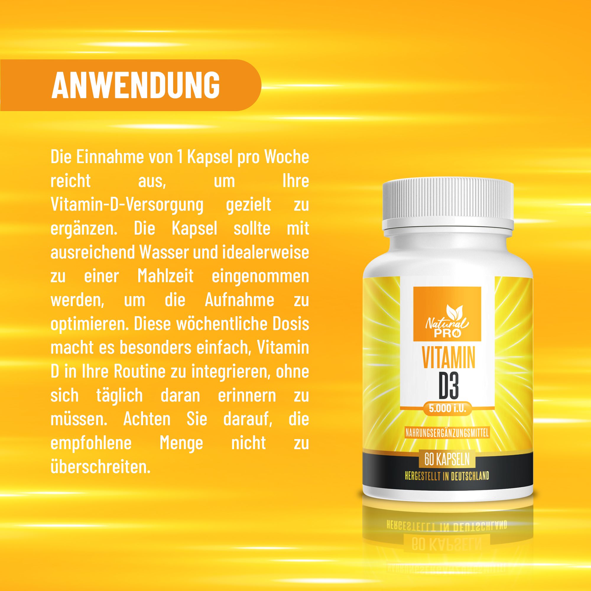 Natural Pro | Vitamin D3 5000 i.u. HOCHDOSIERT