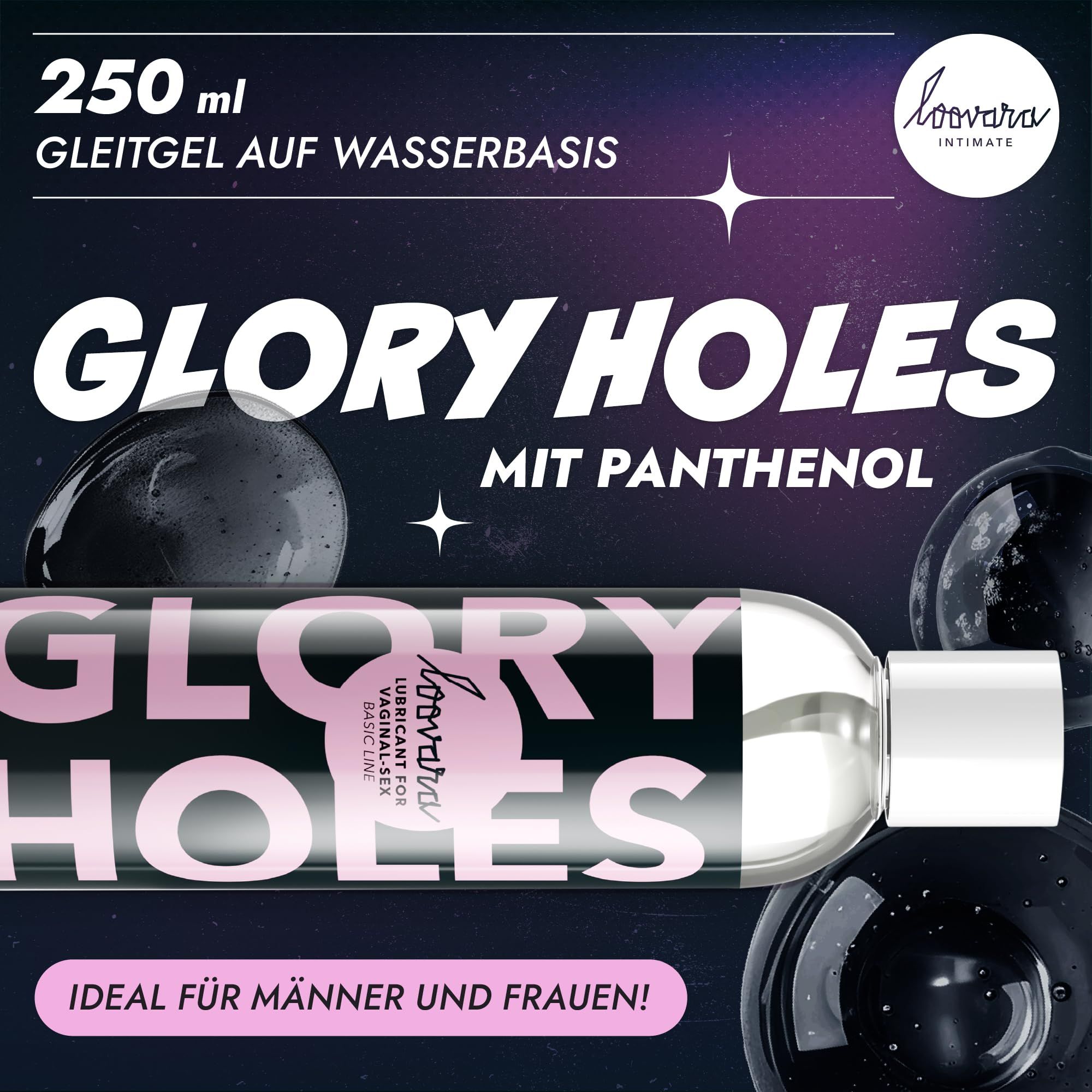 Hand mit Loovara Gleitmittel, optimaler Gleiteffekt, pflegend und lindernd.