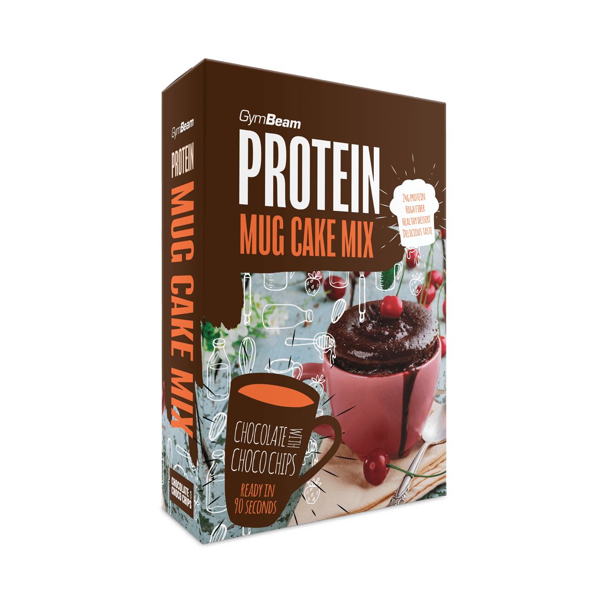 GymBeam Protein Mug Cake Mix Vanille mit Heidelbeerstückchen 500 g