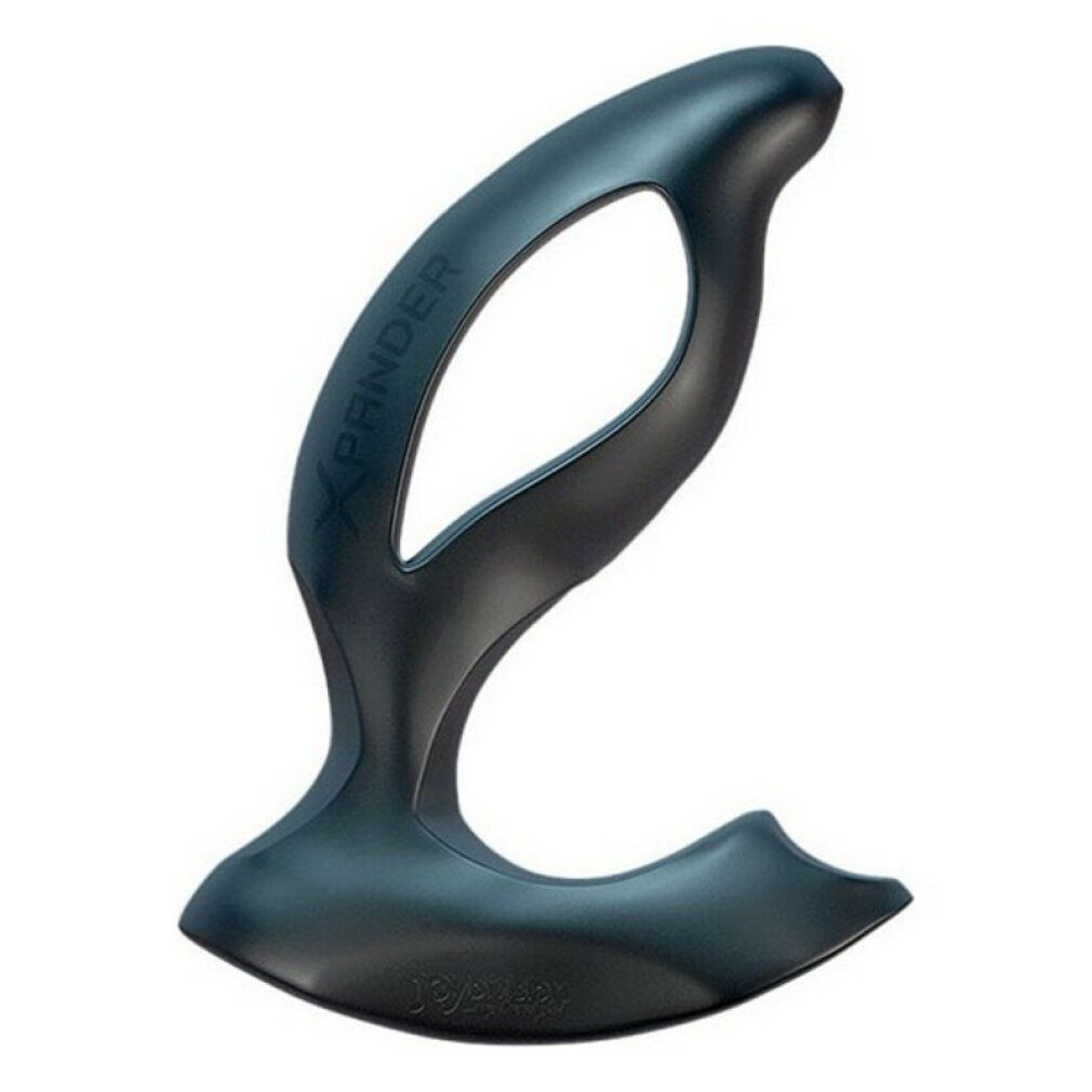 Schwarzer JOYDIVISION XPANDER X2. Ergonomische Form mit Öffnung. Aufschrift: XPANDER. Produktansicht.