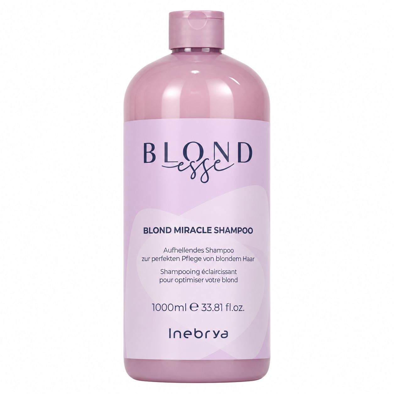 Inebrya Blondesse Blond Miracle Shampoo Flasche, 1000ml, rosa.