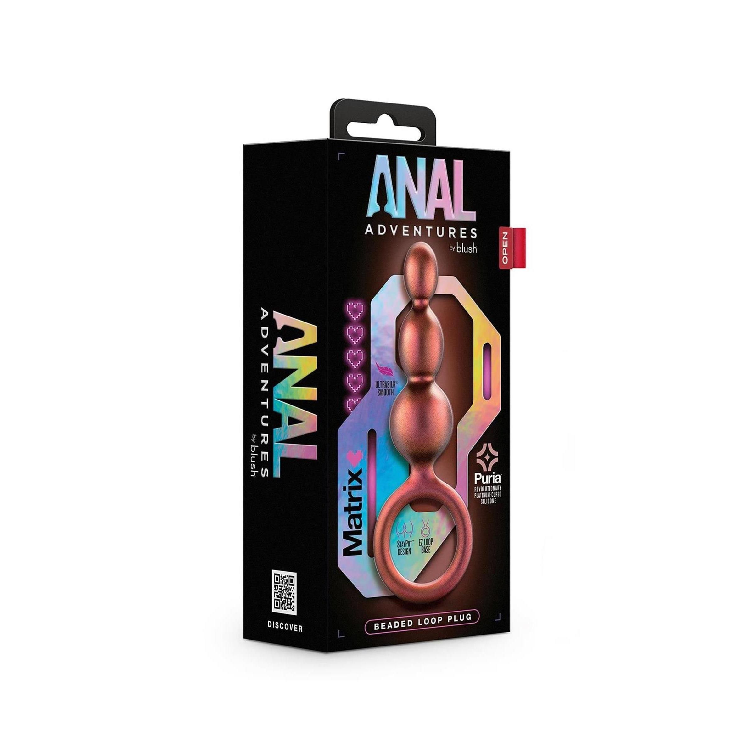 Blush - ANAL ADVENTURES MATRIX BEADED LOOP Plug COPPER
