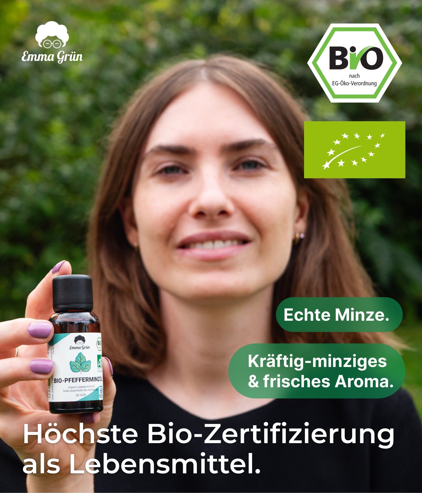 Emma Grün® ätherisches Bio Pfefferminzöl naturrein & hochdosiert