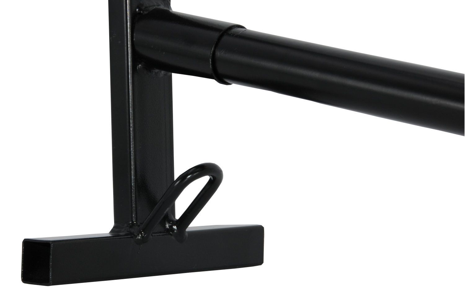 Sattelhalter Aus Metall – 54 Cm Lang, Schwarz Pulverbeschichtet, Mit Zusätzlichem Haken