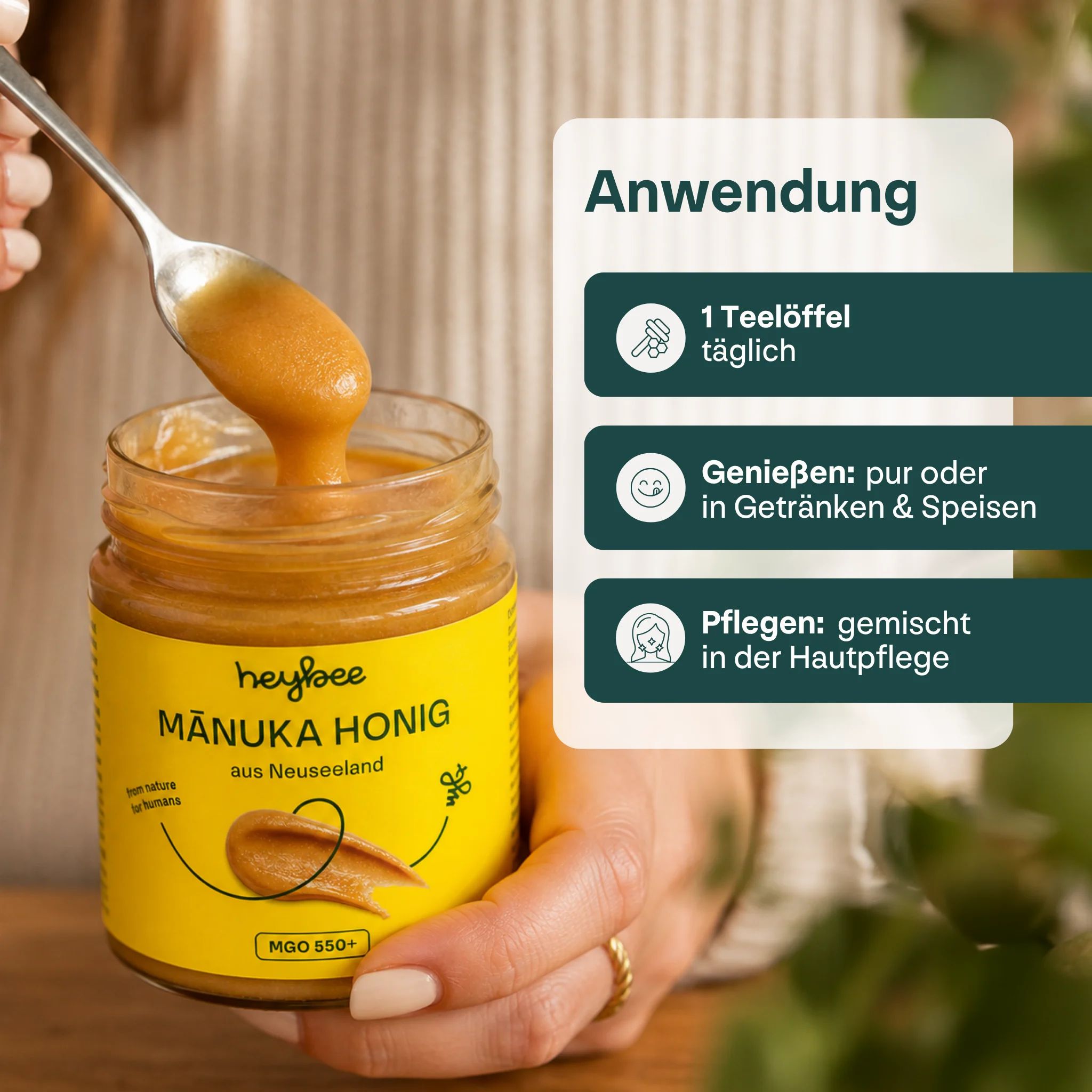 heybee Manuka Honig MGO 550+ Angebot
