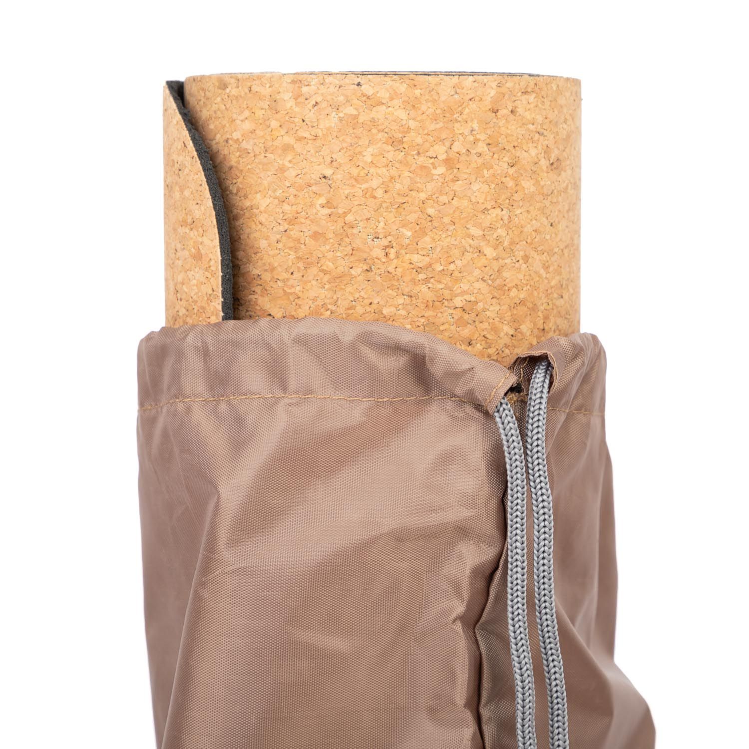 bodhi Easy Bag Yogamattentasche aus Polyester mit Print Siddhasana TAUPE