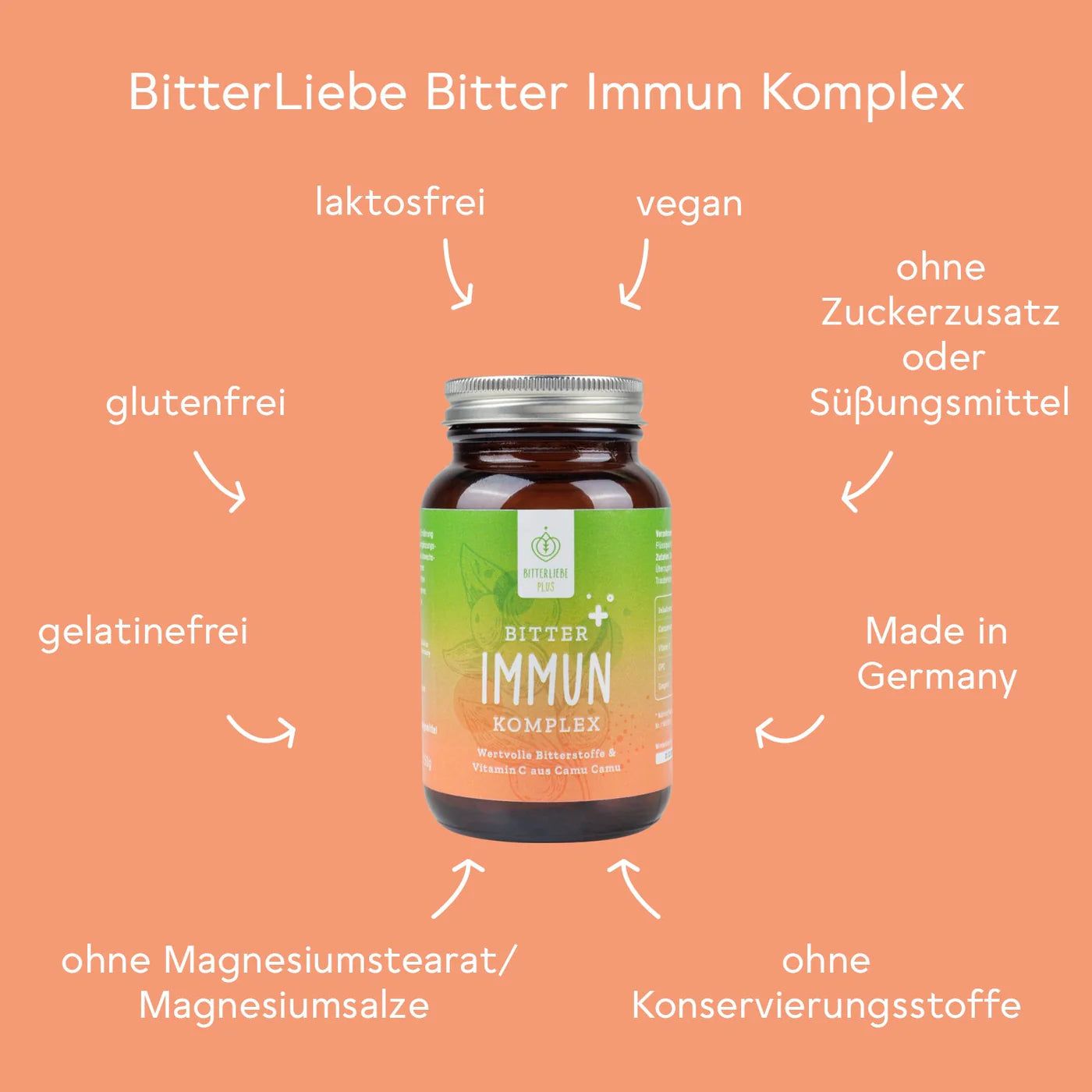 BitterLiebe - Immun Komplex - mit natürlichem Vitamin C - Unterstützung für Dein Immunsystem