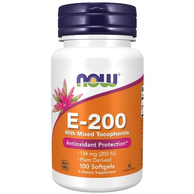 Now Foods Vitamin E-200 mit gemischten Tocopherolen 100 Pc