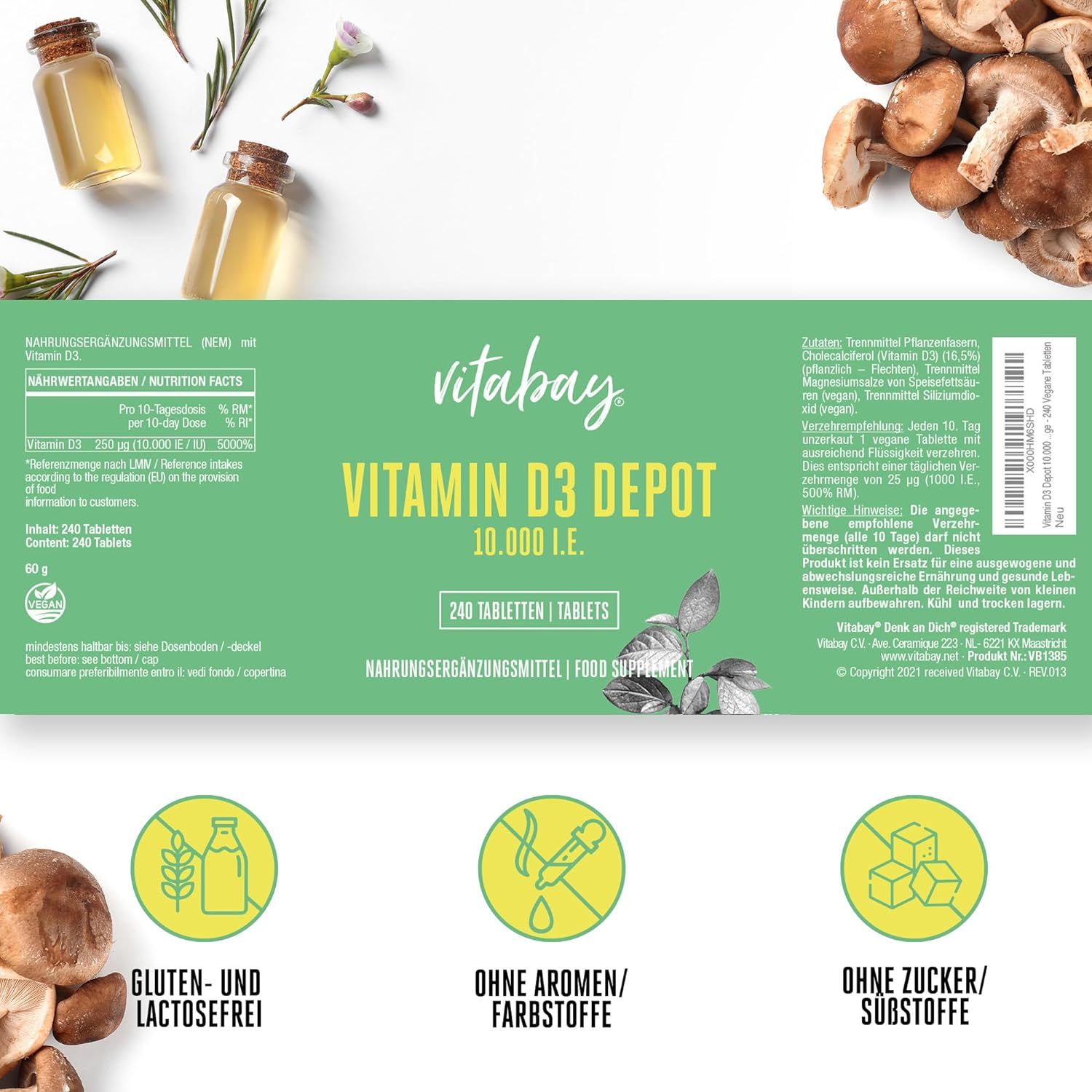 Vitabay Vitamin D3 Depot 10000 I.e. 240 St Tabletten